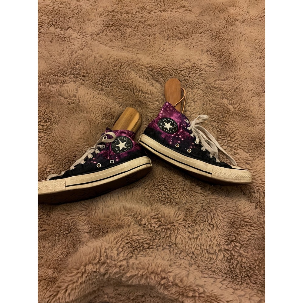 Converse Chuck Taylor All Star High Top Purple Galaxy Unicorn Sneakers Womens 7 - Picture 3 of 10